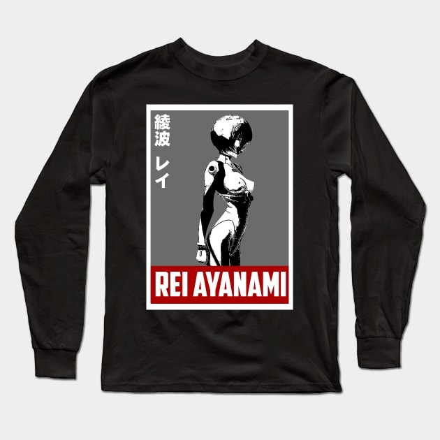 Rei Ayanami Long Sleeve T-Shirt by Retrostyle